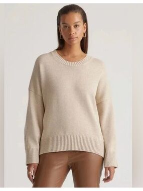 Quince 100% Cotton Crewneck Boyfriend Sweater